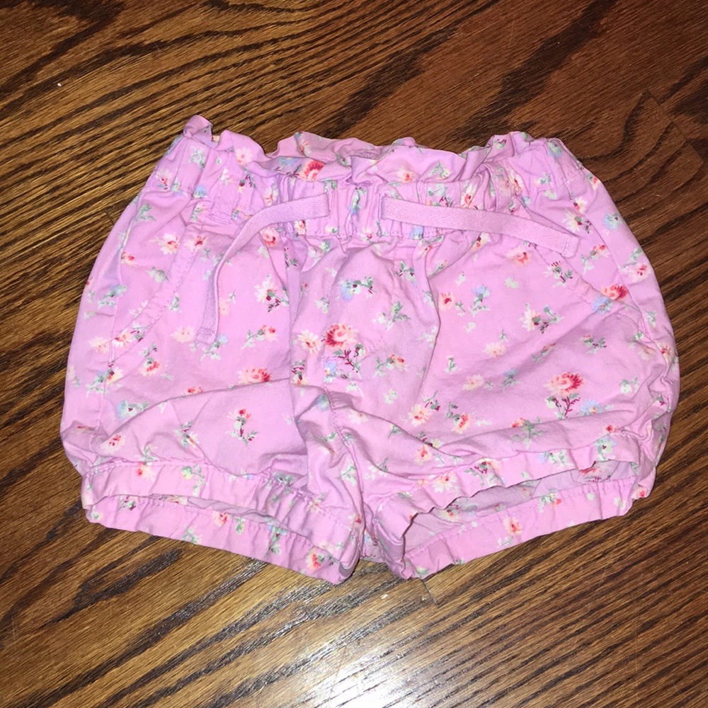 Baby Gap pink floral shorts